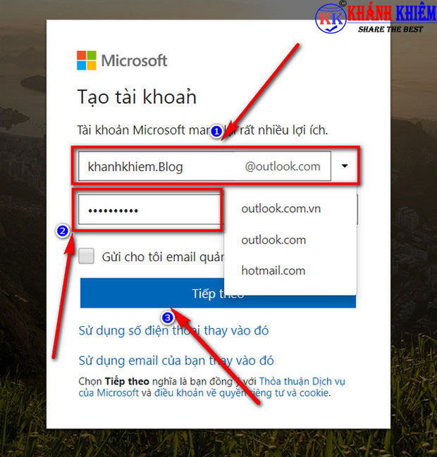 cách tạo tài khoản Microsoft - đăng ký tài khoản Microsoft 01